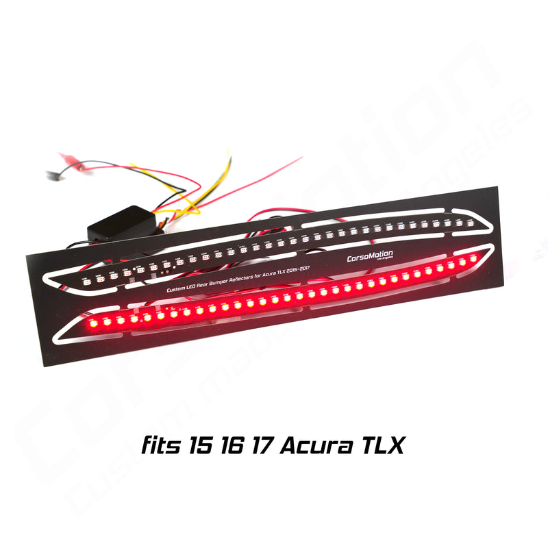 LED rear bumper reflectors for Acura TLX sedan, 15 16 17 | Parts only