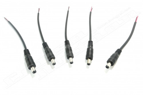 5pcs, Male 5.5 X 2.1mm DC Male Power Connector Adapter Cable Jack Plug Wire Cord for 3528 5050 Led Strip | 5pcs