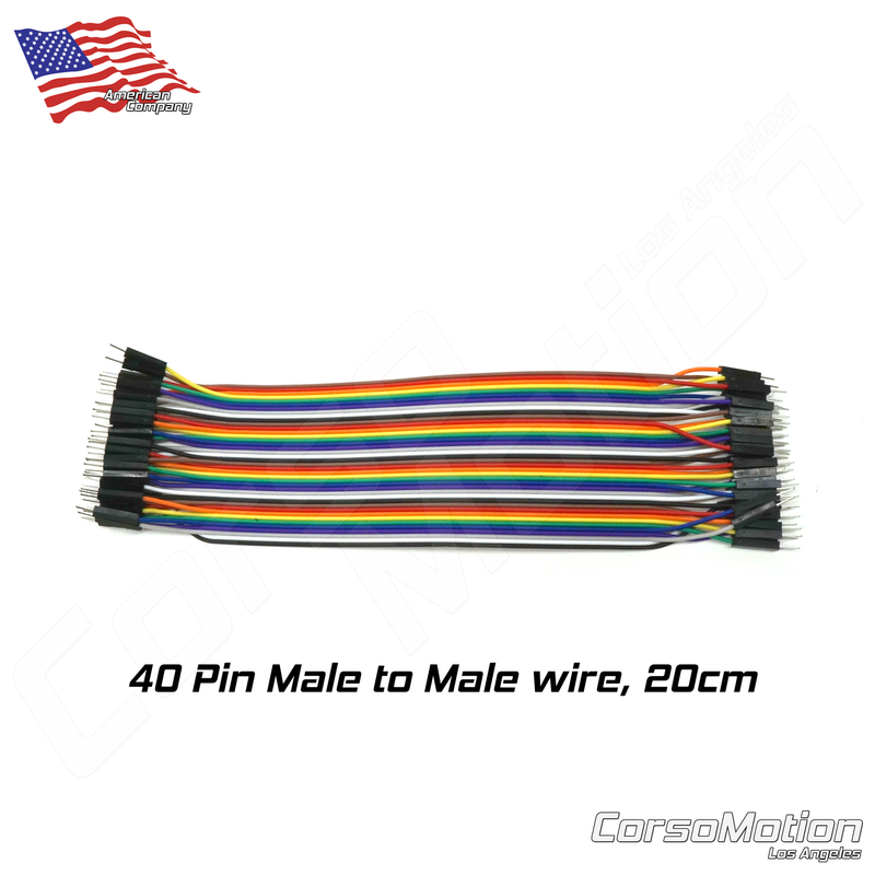 40 Pin Male to Male wire ribbon cable 30cm – CorsoMotion
