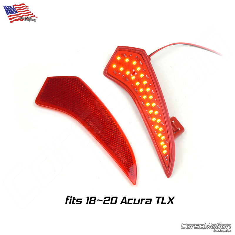 LED rear bumper reflectors for Acura TLX sedan 18 19 20