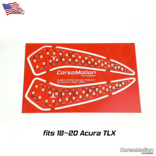 LED rear bumper reflectors for Acura TLX sedan, 18 19 20 | Parts only