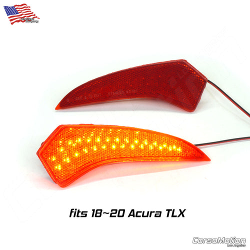 LED rear bumper reflectors for Acura TLX sedan, 18 19 20