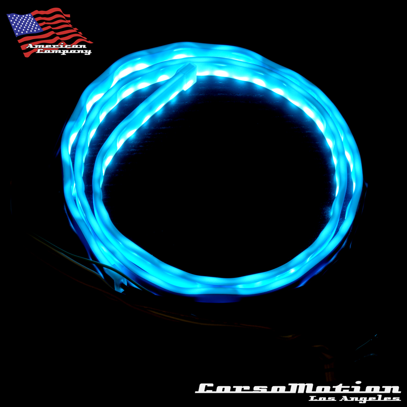Trunk line Smile LED bar Dual Color Sequential Turn Signal, Brake Waterproof - Ice Blue, Red | EACH