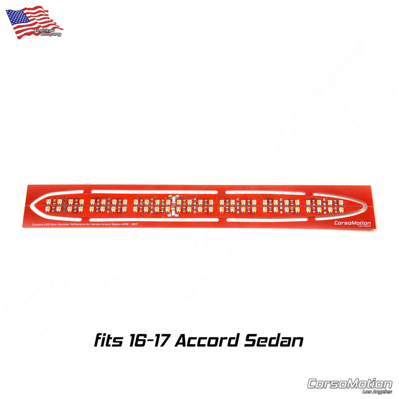 Plug-and-Play LED Tail Lights For 2016-2017 Honda Accord – Red Bumper Reflectors