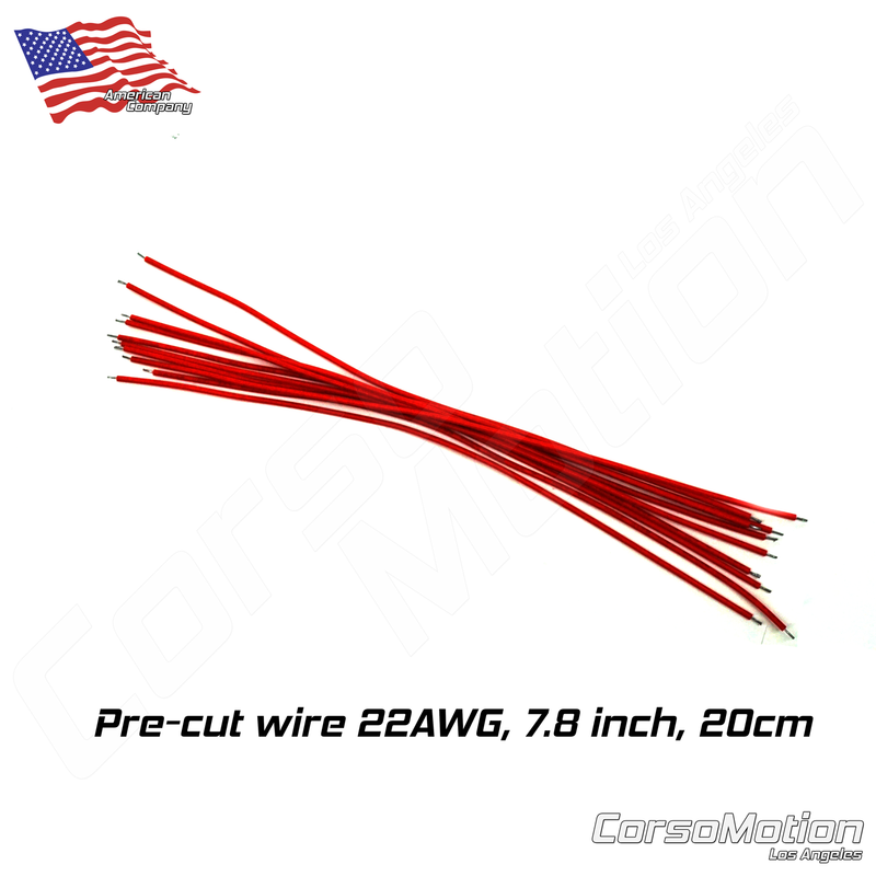 Pre-cut wire RED 22AWG 7.8inch/20cm