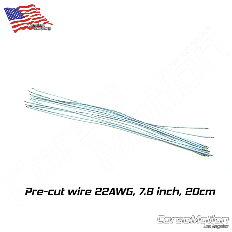 Pre cut wire WHITE 22AWG 7.8inch 20cm