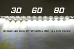Bi-Color LED Strip, 2P+2P LENS x 14Ch [14 x 0.48 inches]