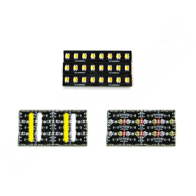 Bi-Color LED Strip, 4P x 14Ch, [14 x 0.38 inches]
