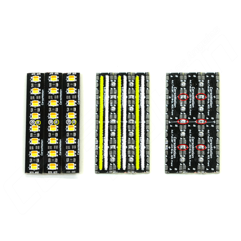 Bi-Color LED Strip, 4P x 14Ch, Front Resistor ver. [14 x 0.34 inches]