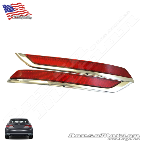 LED rear bumper reflectors for Acura TLX sedan, 15 16 17