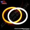 95mm Dual Color Switchback Halo Rings Angel Eye, DIY, Pure White / Amber | PAIR