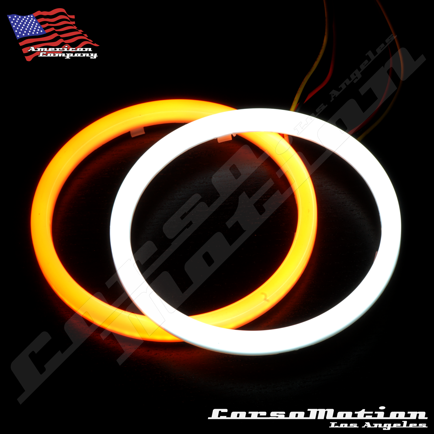 Amazon.com: Qasim Angel Eyes Halo Rings Cotton Lights 12V 110MM RGB LED  Universal for Car Scooter Motorcycle DRL Turn Signal Light APP Bluetooth  Control Multi-Color 2-Pack : Automotive