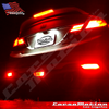 Honda Civic Sedan POWER LED rear bumper reflectors in Clear Black Housing, 13 14 15