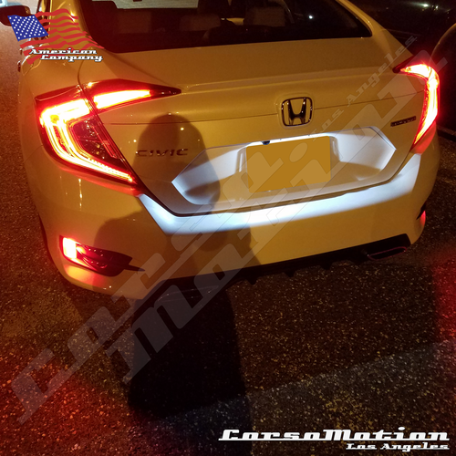 Honda Civic Sedan / Coupe POWER LED rear bumper reflectors in OEM Housing, 16 17